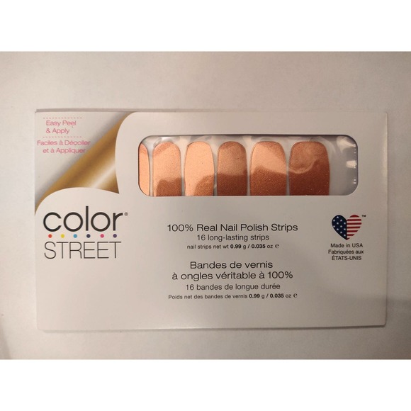 Moscow or Never Color Street nail strip dry polish art Copper shimmer - Picture 2 of 5